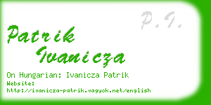 patrik ivanicza business card